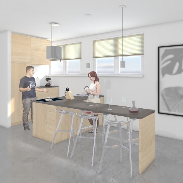 Impression L kitchen: multi functional kitchen with users