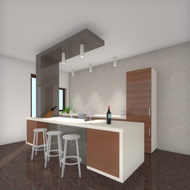 Design C kitchen: renovation dining room and kitchen